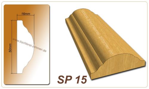 Schlagleistenprofil - SP 15 - Schlagleiste Holzfenster Tischlerei