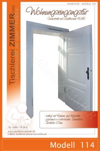 Wohnungseingangstür im historischen Stil (Türstärke 67mm)