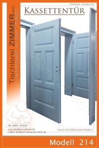 Kassettentüren in blau