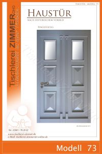 einflügelige Haustür nach historischem Vorbild - Modell 73