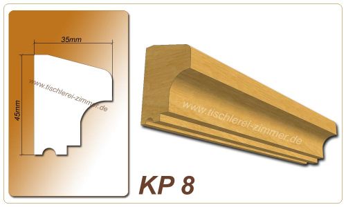 Kämpferprofil - KP 8 - Zierprofil aus Holz für Holzfenster - Tischlerei Zimmer