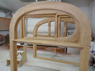 individuelle Bogen - Eiche Fenster - Holzfenster Jugendstil-Villa Dresden