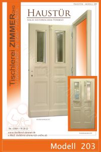 Haustür mit Fenster zum Öffnen - nach historischem Vorbild