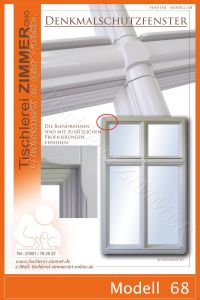 Modell 68 - Denkmalschutzfenster mit zusätzlichen Profilierungen im Blendrahmen