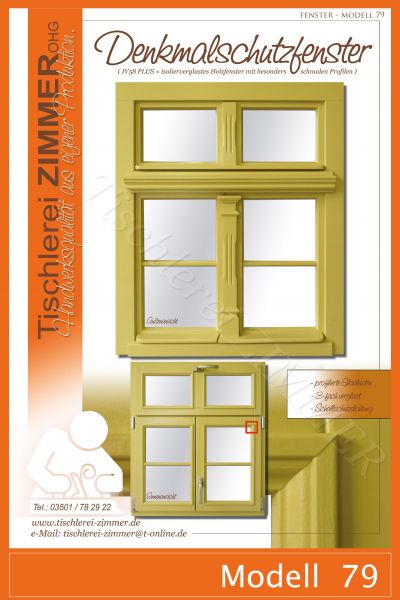 Modell 79 - Denkmalschutzfenster 3 fach verglast