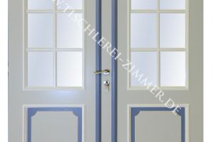 zweiflügelige Haustür - Innenansicht - Massivholztür im Landhausstil