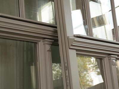 Eiche Fenster - Ansicht Zierkämpferprofil, Eichenfenster