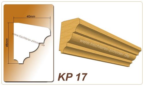 Kämpferprofil - KP 17 - Zierprofil aus Holz für Holzfenster - Tischlerei Zimmer