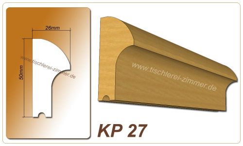 Kämpferprofil - KP 27 - Zierprofil aus Holz für Holzfenster - Tischlerei Zimmer