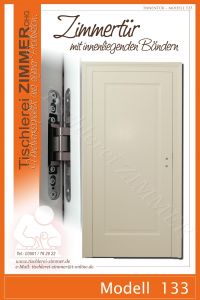 Kassettentür mit innenliegenden Türbändern (stumpfeinschlagend)