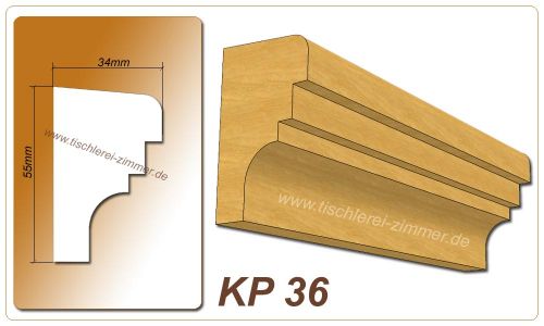 Kämpferprofil - KP 36 - Zierprofil aus Holz für Holzfenster - Tischlerei Zimmer