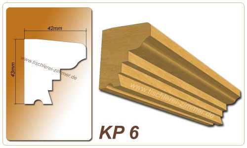 Kämpferprofil - KP 6 - Zierprofil aus Holz für Holzfenster - Tischlerei Zimmer