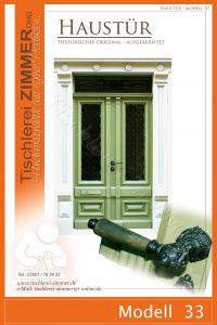 zweiflügelige restaurierte historische Haustür - Modell 33