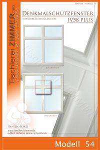 Modell 54 - Fenster mit profilierten Glasleisten