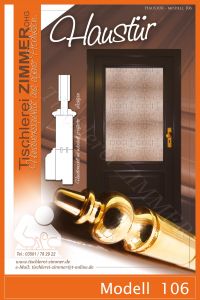 klassische Haustür mit profilierter Lichtfase Modell 106