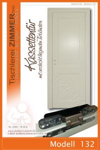 stumpfeinschlagende Kassettentür (alle Bänder liegen verdeckt)