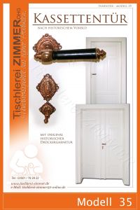 klassische Kassettentüren/Innentüren/Massivholztüren in Weiß nach historischem Vorbild