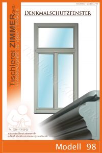 Modell 98 - Fenster aus Eiche mit individuellem Zierkämpfer
