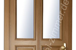 Haustür aus Eiche massiv - Außenansicht Eiche farblos lackiert