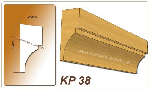Kämpferprofil - KP 38 - Zierprofil aus Holz für Holzfenster - Tischlerei Zimmer