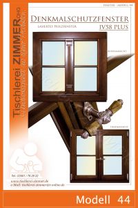 Modell 44 - kleines Denkmalschutzfenster dunkel lasiert