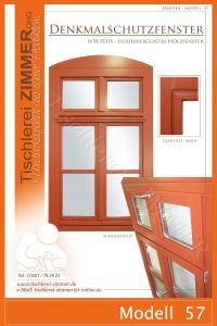 Modell 57 - Holzfenster  mit Oberlicht