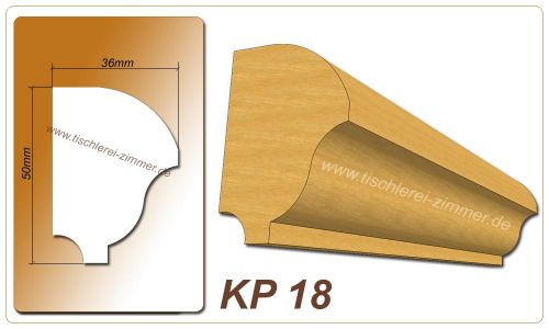 Kämpferprofil - KP 18 - Zierprofil aus Holz für Holzfenster - Tischlerei Zimmer
