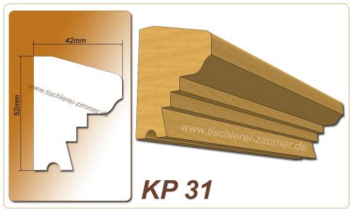 Kämpferprofil - KP 31 - Zierprofil aus Holz für Holzfenster - Tischlerei Zimmer