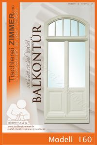 Balkontür mit Segmentbogen, Oberlicht nach historischem Vorbild - Modell 160