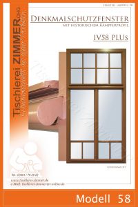 Modell 58 - großes Denkmalschutzfenster nach historischem Original