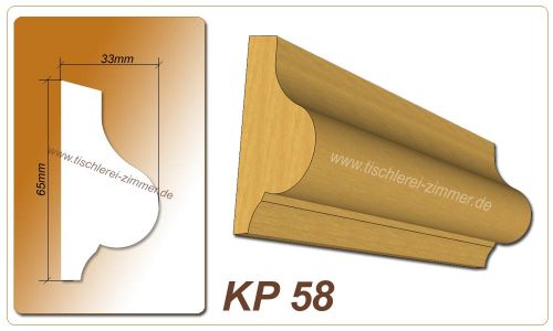 Kämpferprofil - KP 58 - Kämpferprofile aus Holz für Holzfenster - Tischlerei Zimmer