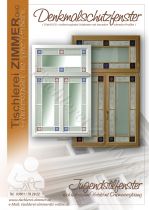 Jugendstilfenster mit Ornamentglas