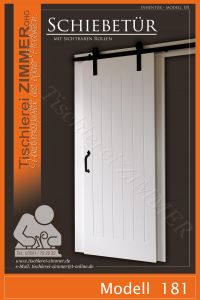 Schiebetür mit sichtbaren Rollen