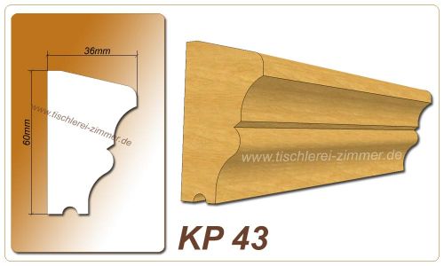 Kämpferprofil - KP 43 - Zierprofil aus Holz für Holzfenster - Tischlerei Zimmer
