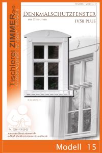 Modell 15 - Holzfenster mit Zierverkleidung - Denkmalschutzfenster - Tischlerei Zimmer