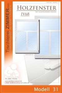 Modell 31 - Holzfenster mit glasteilender Sprosse