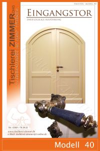 zweiflügeliges schlichtes Eingangstor - Modell 40