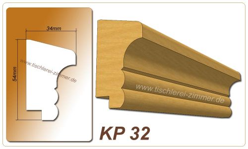 Kämpferprofil - KP 32 - Zierprofil aus Holz für Holzfenster - Tischlerei Zimmer