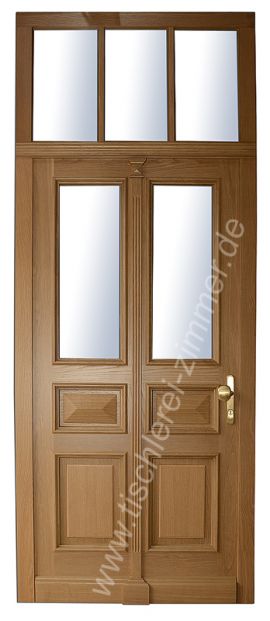 Haustür aus Eiche massiv zweifarbig
