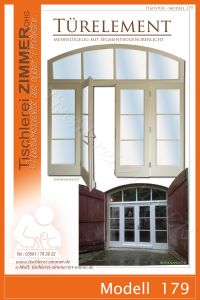 mehrflügeliges Türelement mit Segmentbogenoberlicht