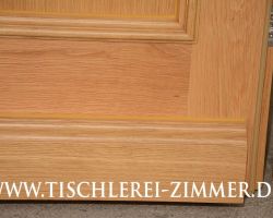 Moderne Haustür mit Wetterschenkel aus Eiche - Tischlerei, Schreinerei in Sachsen