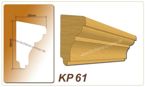 Kämpferprofil - KP 61 - Kämpferprofile aus Holz für Holzfenster - Tischlerei Zimmer