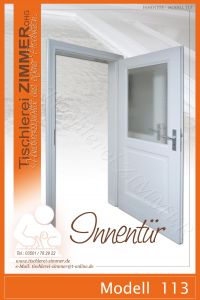 Kassettentür in Weiß