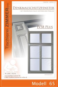 Modell 65 - schlankes Holzfenster nach historischer Vorlage