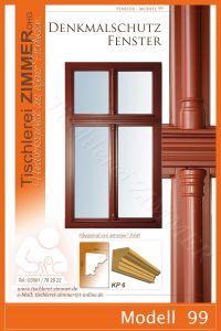 Modell 99 - Denkmalschutzfenster mit traditionellen Zierprofilen