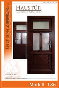 Haustür aus Eiche dunkel lasiert