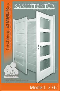 Kassettentüren mit geschliffenem Glas oder Holzfüllung