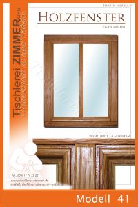 Modell 41 - Fenster aus Eiche lasiert mit glasteilender Sprosse