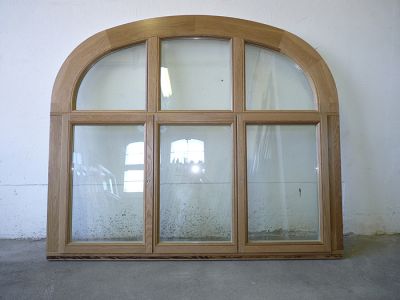 Eiche Fenster mit Bogen nach historischer Vorlage - Holzfenster Jugendstil-Villa Dresden