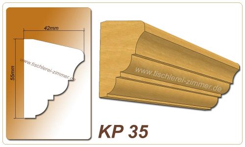 Kämpferprofil - KP 35 - Zierprofil aus Holz für Holzfenster - Tischlerei Zimmer